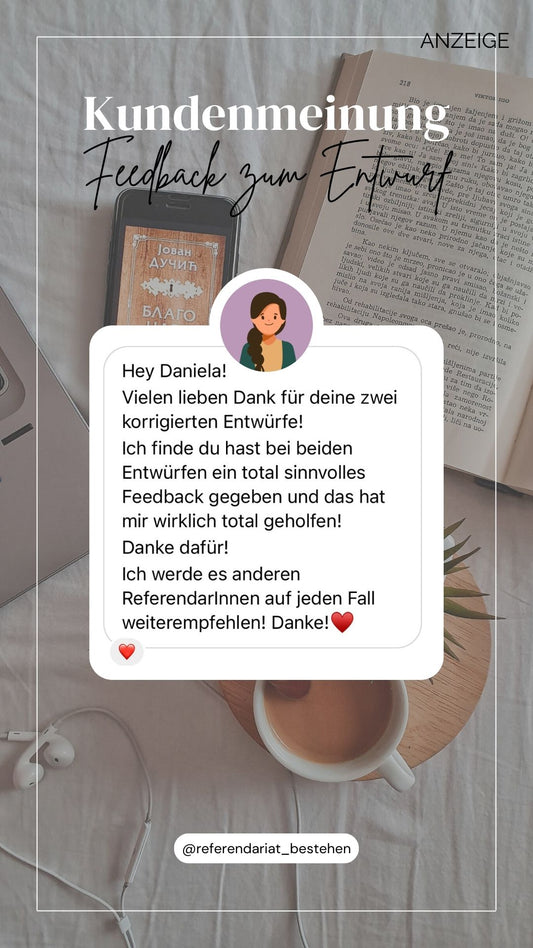 Feedback zu deinem Entwurf - Unterstützung bei der Stundenplanung im Referendariat