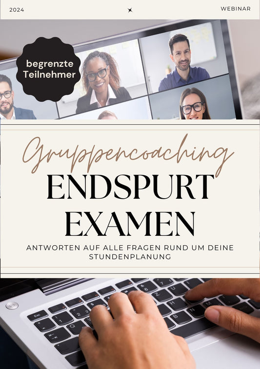 Webinar: Endspurt Examen - Gruppencoaching zur Examensvorbereitung