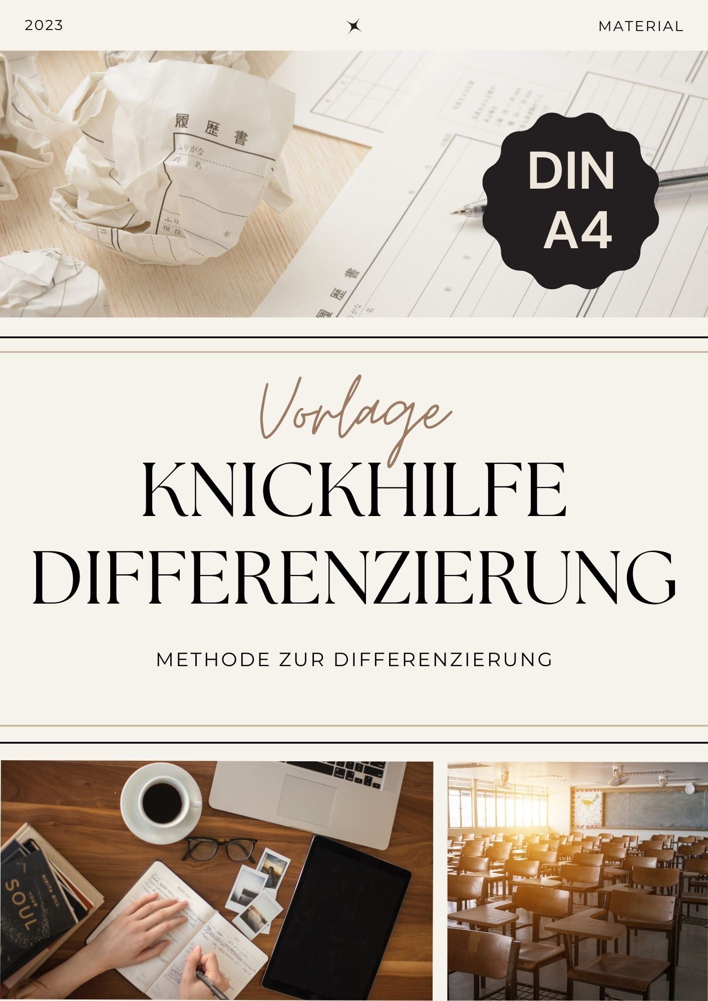 Knickhilfe zur Differenzierung DIN A4 (Vorlage Arbeitsblatt)