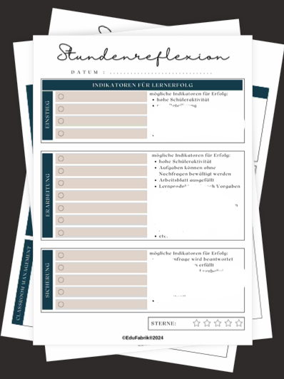 Unterrichtsreflexion und Kolloquium Paket (inkl. Kapitel aus dem Workbook, Formulierungshilfen)