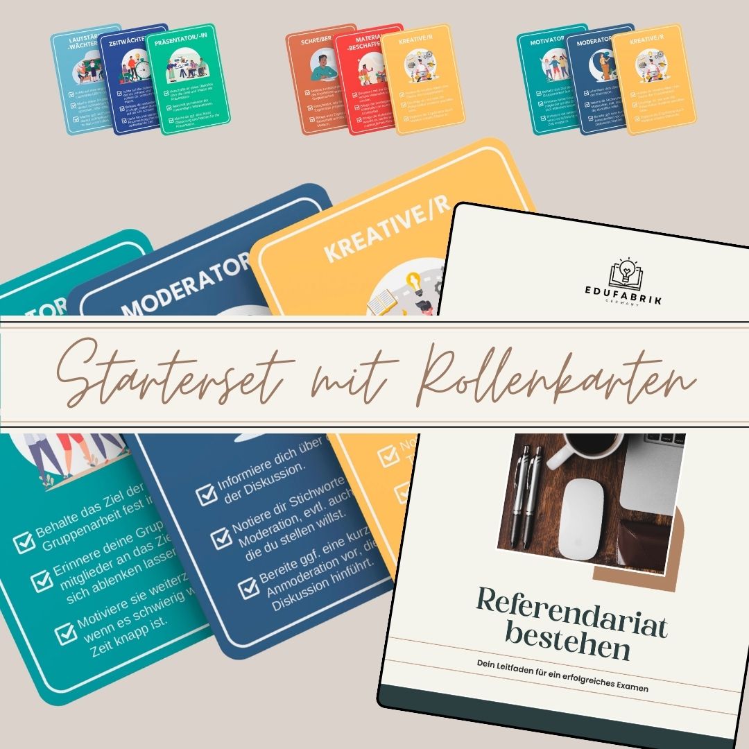 Starterset digitales Workbook und Rollenkarten