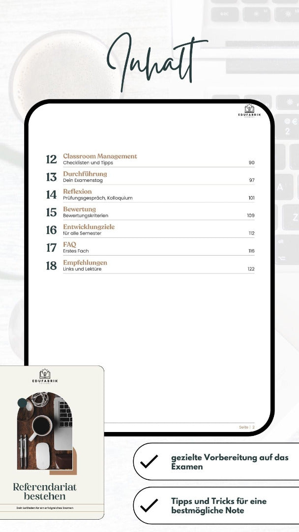 Examen-Bundle - "Der ExamensLeitfaden" (dig. Buch) + Workbook "Referendariat bestehen"